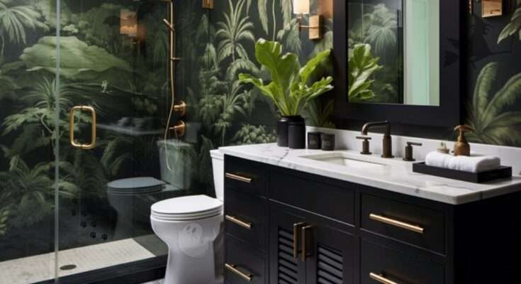 Small bathroom ideas with black vanity