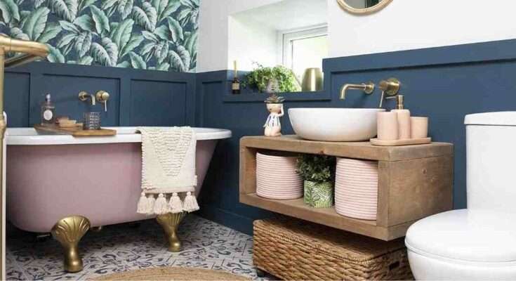 Navy and White Bathroom Ideas